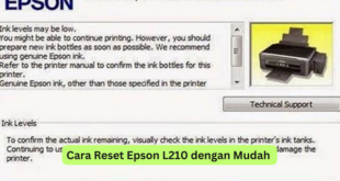 Cara Reset Epson L210 dengan Mudah