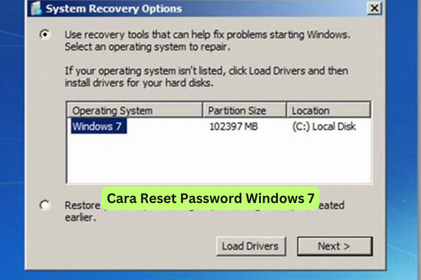 Cara Reset Password Windows 7