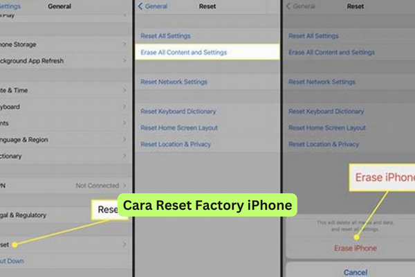 Cara Reset Factory iPhone