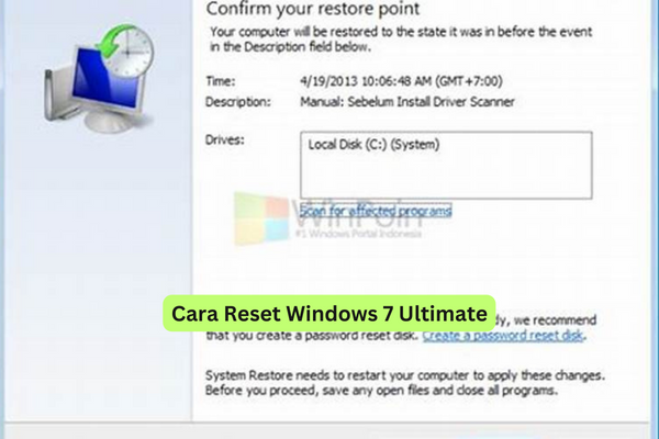 Cara Reset Windows 7 Ultimate