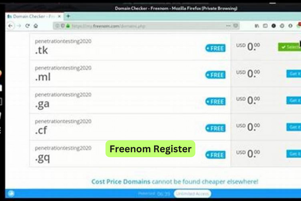 Freenom Register