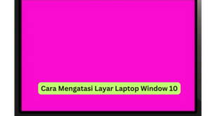 Cara Mengatasi Layar Laptop Window 10