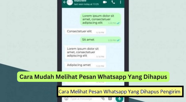 Cara Mudah Melihat Pesan Whatsapp Yang Dihapus