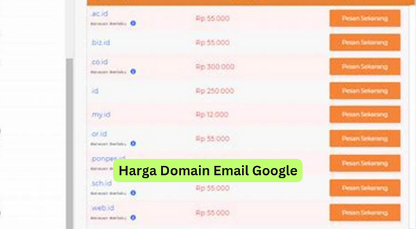 Harga Domain Email Google