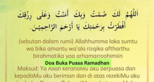 Doa Buka Puasa Ramadhan
