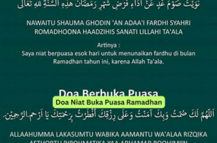 Doa Niat Buka Puasa Ramadhan