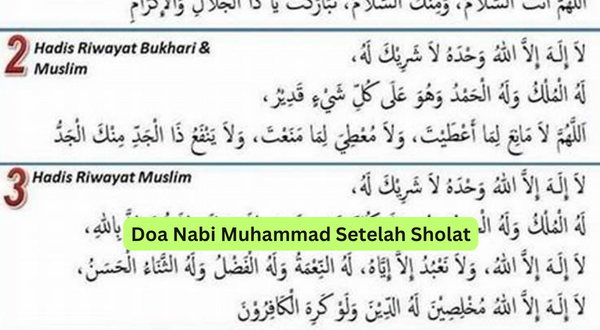 Doa Nabi Muhammad Setelah Sholat